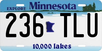 MN license plate 236TLU