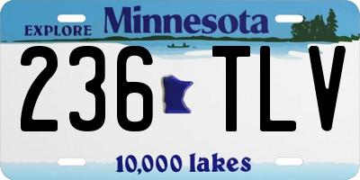 MN license plate 236TLV