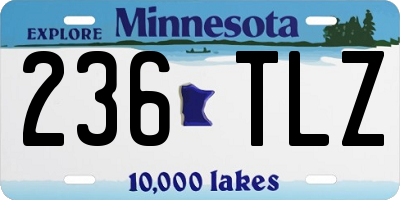 MN license plate 236TLZ