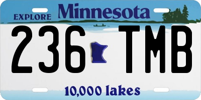 MN license plate 236TMB