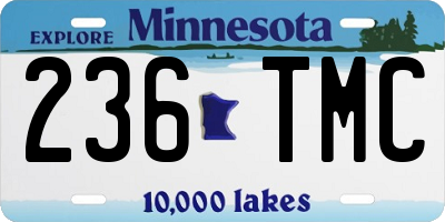 MN license plate 236TMC