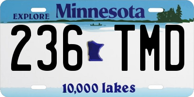 MN license plate 236TMD