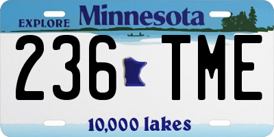 MN license plate 236TME