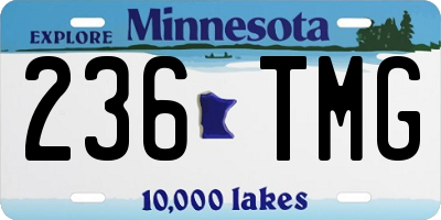 MN license plate 236TMG
