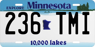 MN license plate 236TMI