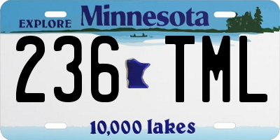 MN license plate 236TML