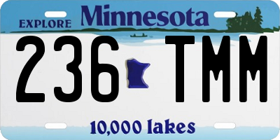 MN license plate 236TMM