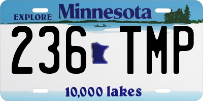 MN license plate 236TMP