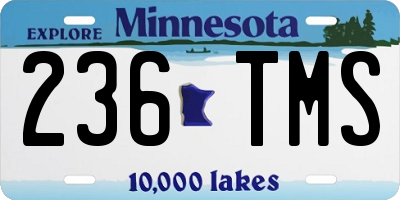 MN license plate 236TMS