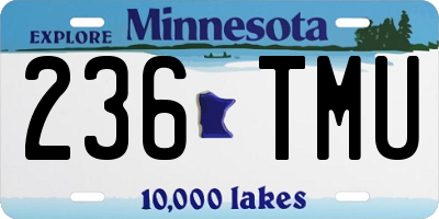 MN license plate 236TMU