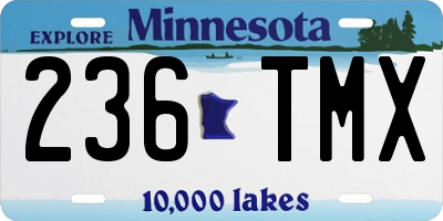 MN license plate 236TMX