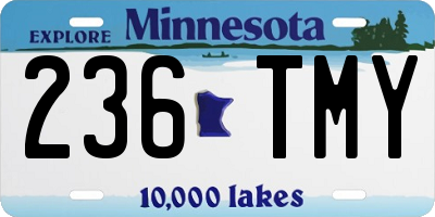 MN license plate 236TMY