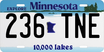 MN license plate 236TNE