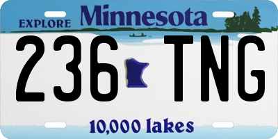 MN license plate 236TNG