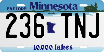 MN license plate 236TNJ