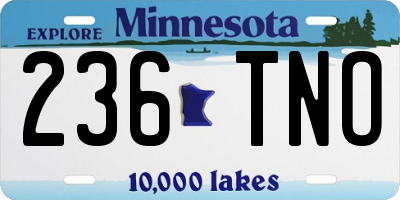 MN license plate 236TNO