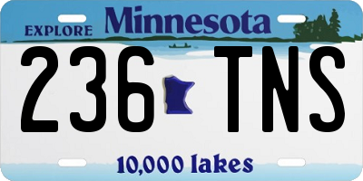MN license plate 236TNS