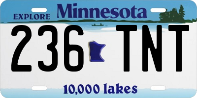 MN license plate 236TNT