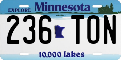 MN license plate 236TON