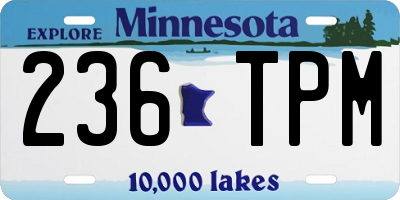 MN license plate 236TPM