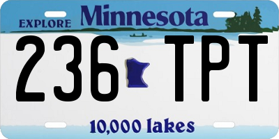 MN license plate 236TPT