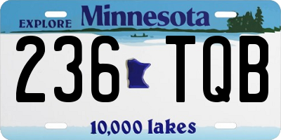MN license plate 236TQB