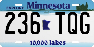 MN license plate 236TQG