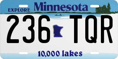 MN license plate 236TQR