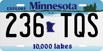 MN license plate 236TQS