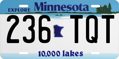 MN license plate 236TQT