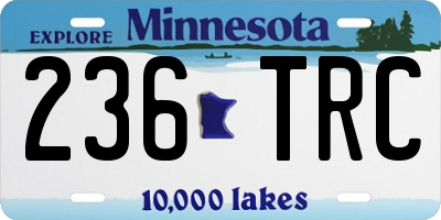 MN license plate 236TRC