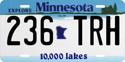 MN license plate 236TRH