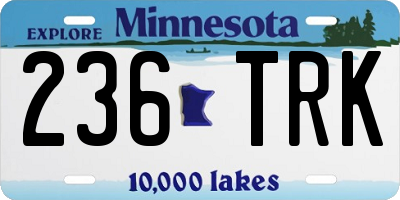 MN license plate 236TRK