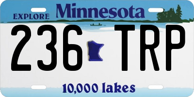 MN license plate 236TRP