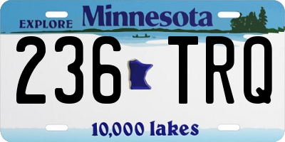 MN license plate 236TRQ