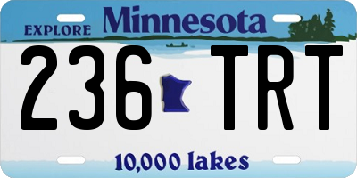 MN license plate 236TRT