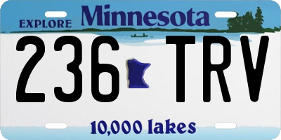 MN license plate 236TRV
