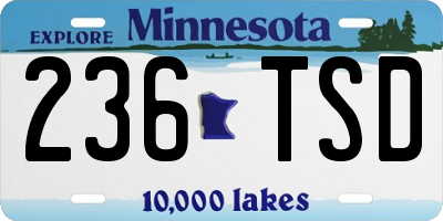 MN license plate 236TSD