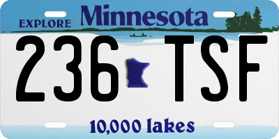 MN license plate 236TSF