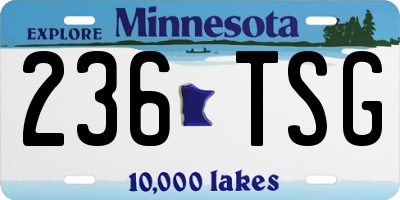 MN license plate 236TSG