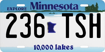 MN license plate 236TSH