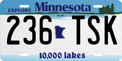 MN license plate 236TSK