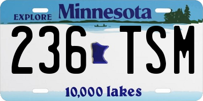 MN license plate 236TSM