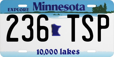 MN license plate 236TSP