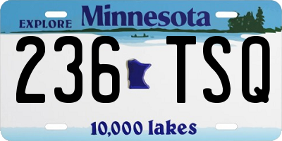 MN license plate 236TSQ