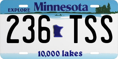 MN license plate 236TSS