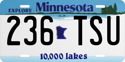 MN license plate 236TSU