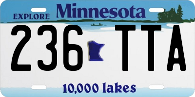 MN license plate 236TTA