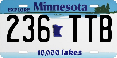MN license plate 236TTB