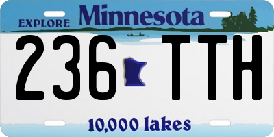 MN license plate 236TTH